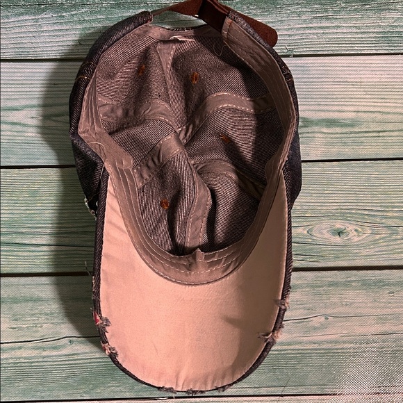 Embellished Denim Cap with Patches - Picture 3 of 4